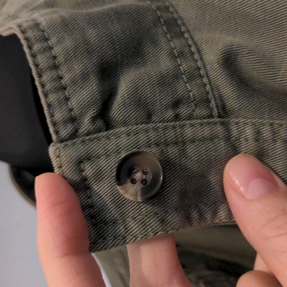 Like New! BP khaki 100% cotton army green jacket - Picture 5 of 11